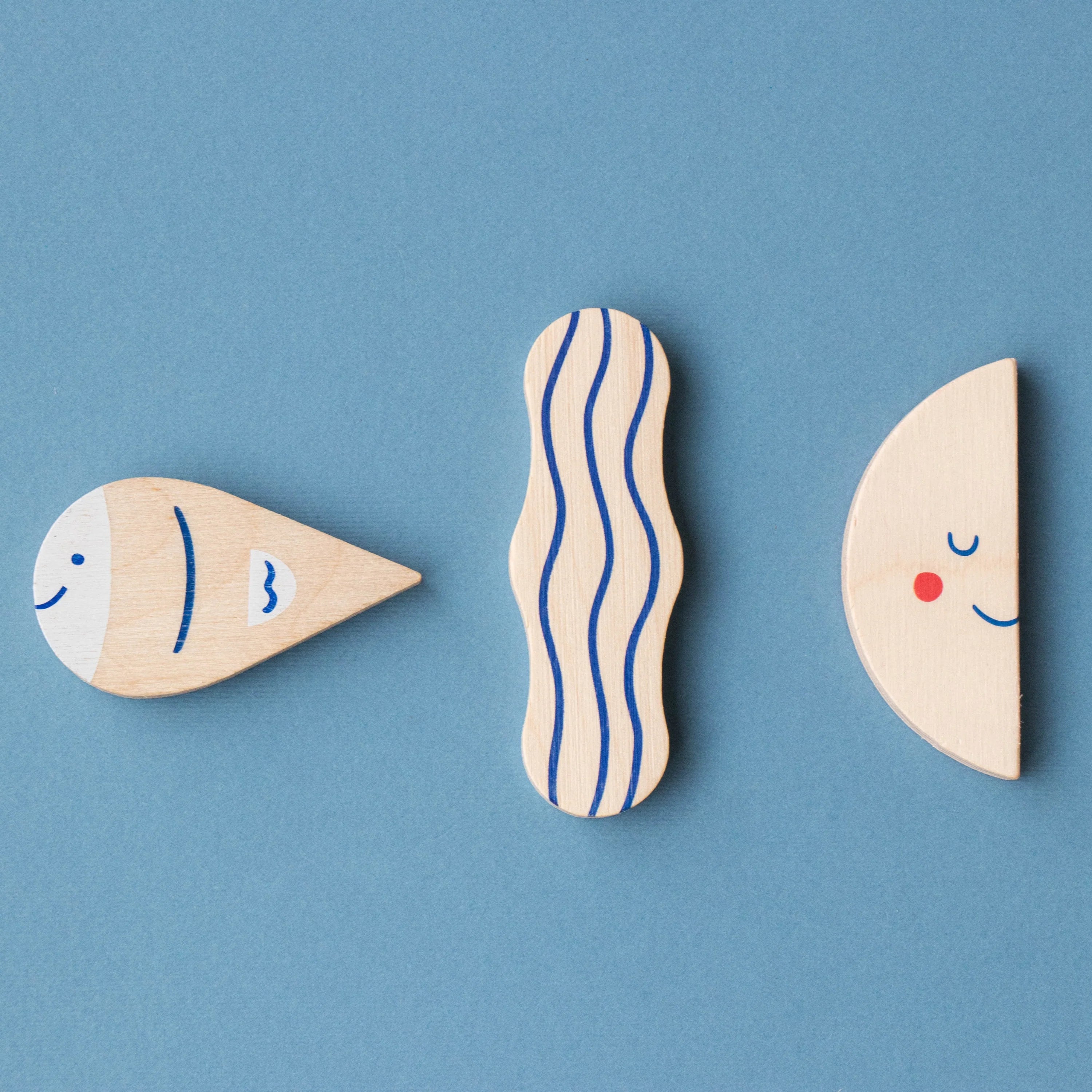 Ensemble de 4 puzzle 3 pièces avec inserts en bois | Imagine