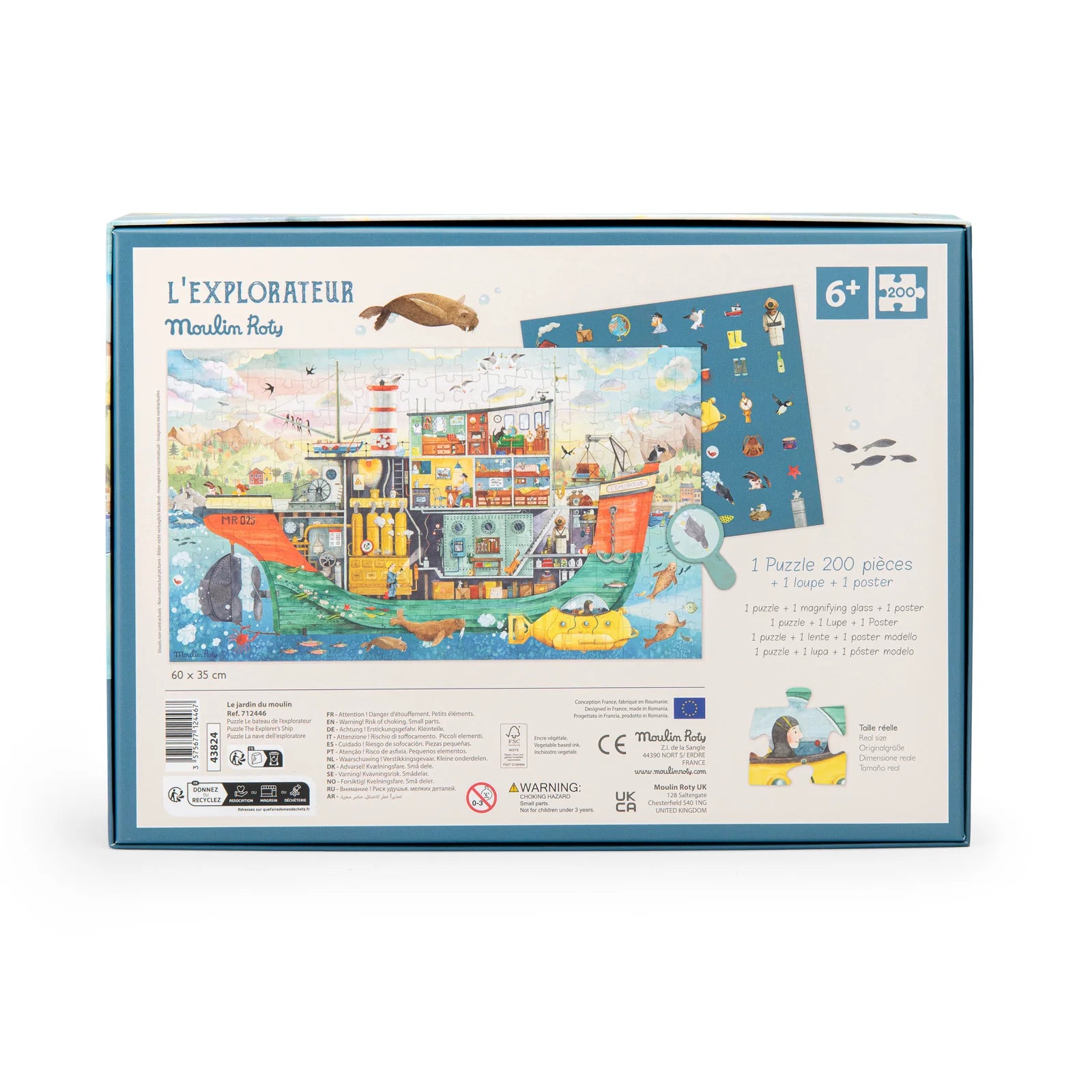 Explorer Boat Puzzle 200 Pieces for Kids 