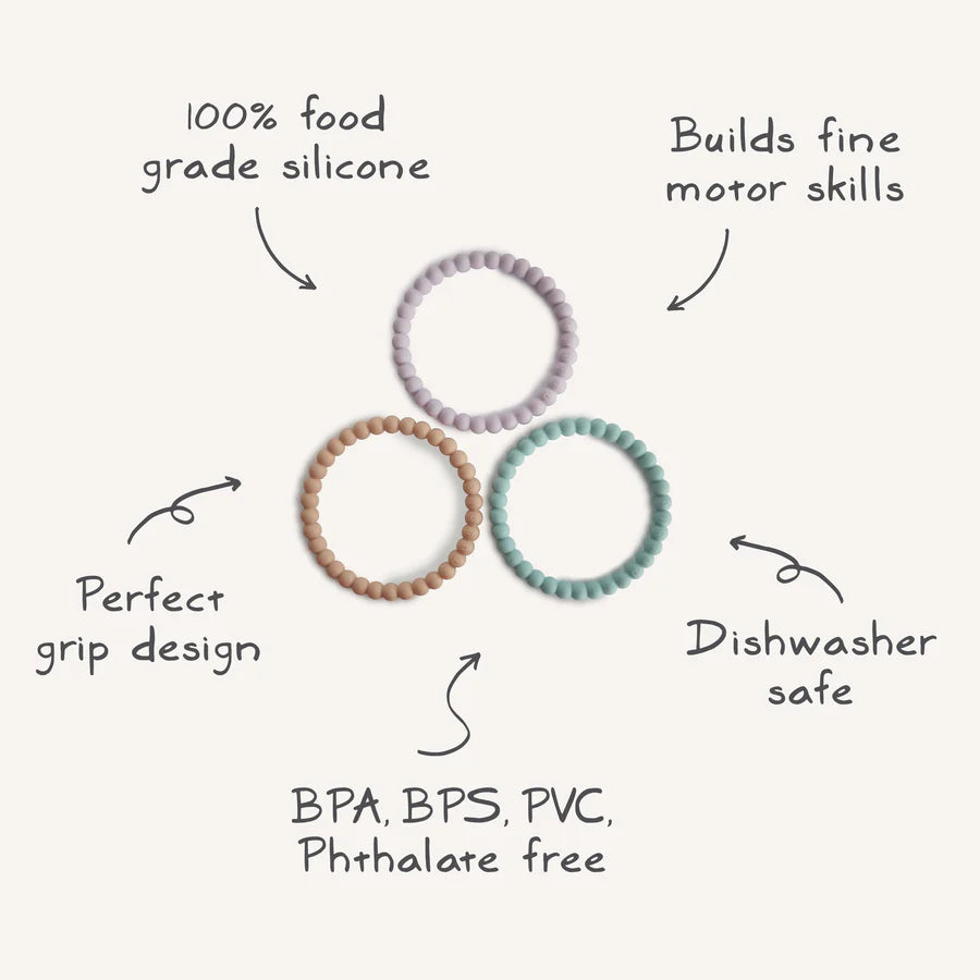 Bracelet de dentition en perles | Sauge sclarée, Toscane & Sable du désert