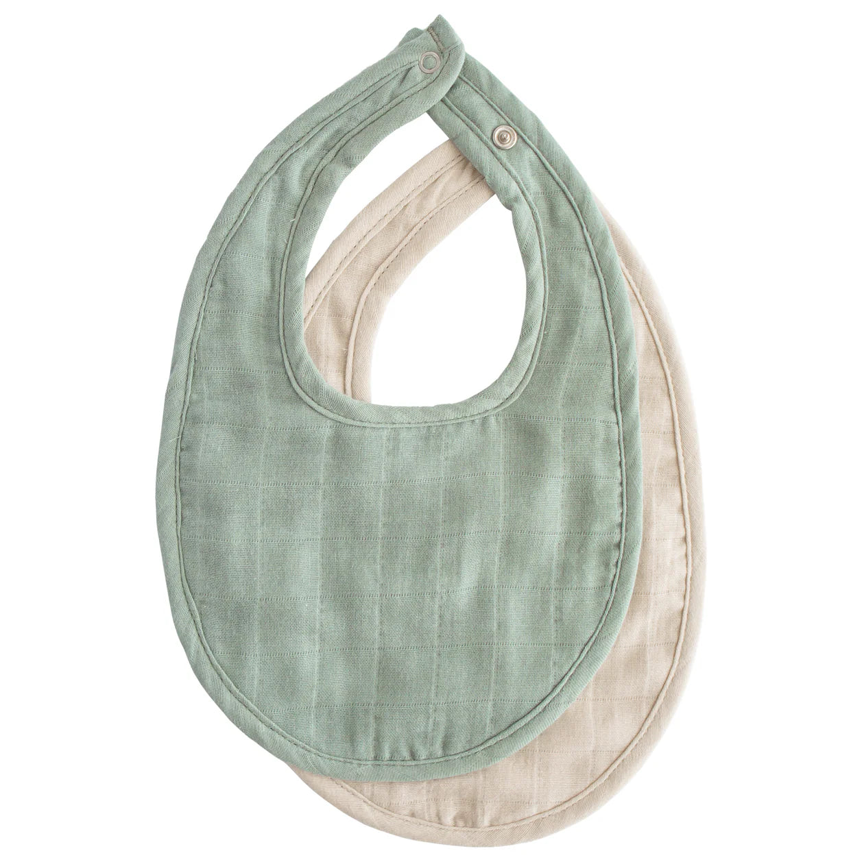 Muslin Bibs Set | Roman Green & Fog