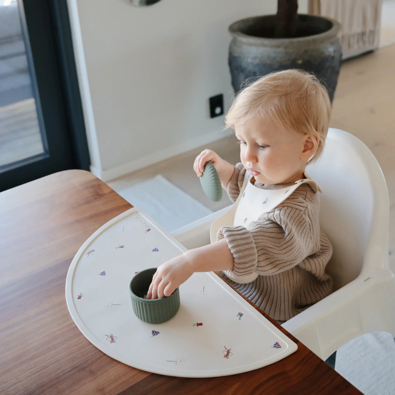 Silicone Baby Food Containers | Thyme, Cambridge Blue & Sand