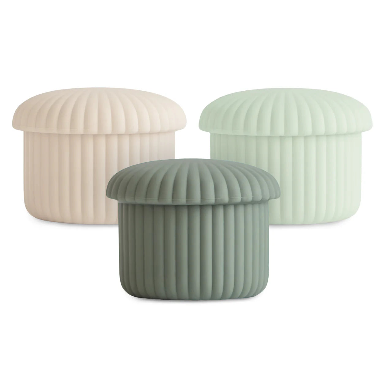Silicone Baby Food Containers | Thyme, Cambridge Blue & Sand