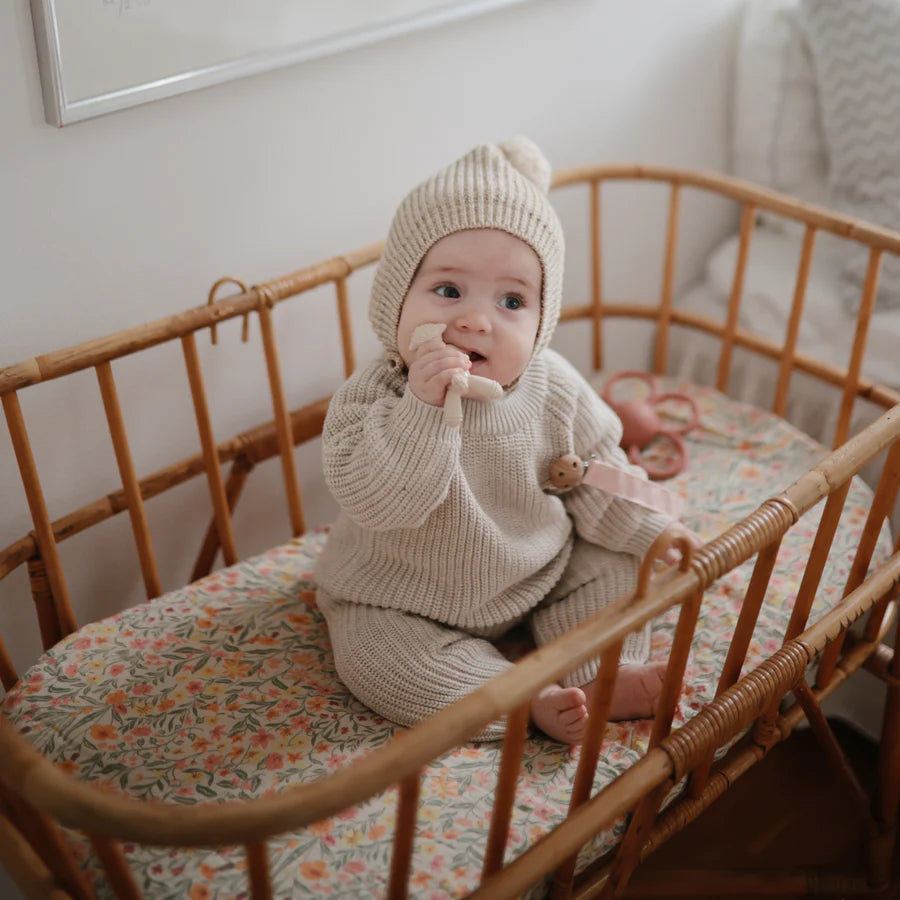 Extra Soft Muslin Crib Sheet | Pastel Blooms