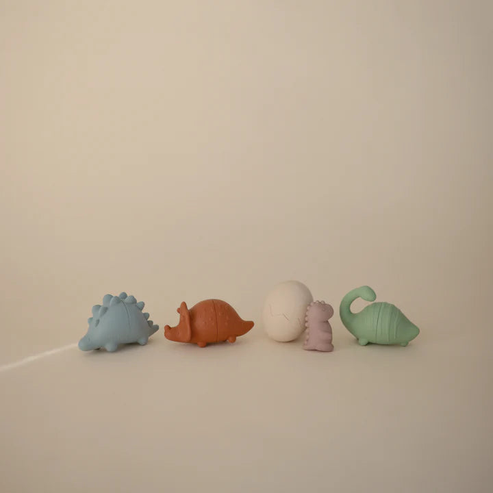 Jouet de bain en silicone | Dinosaures