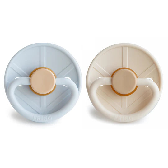Little Viking Natural Rubber Pacifier | Powder blue & cream