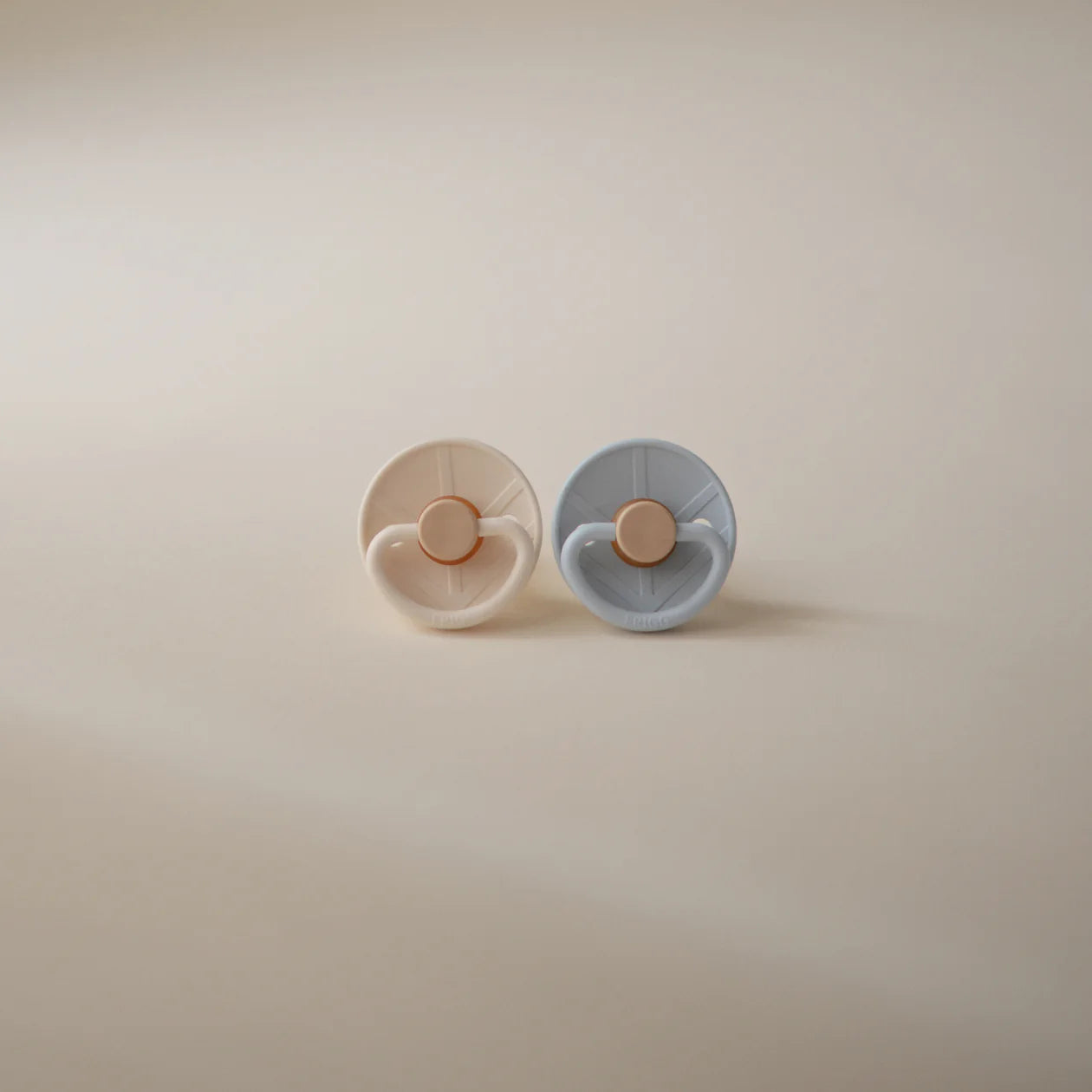 Little Viking Natural Rubber Pacifier | Powder blue & cream