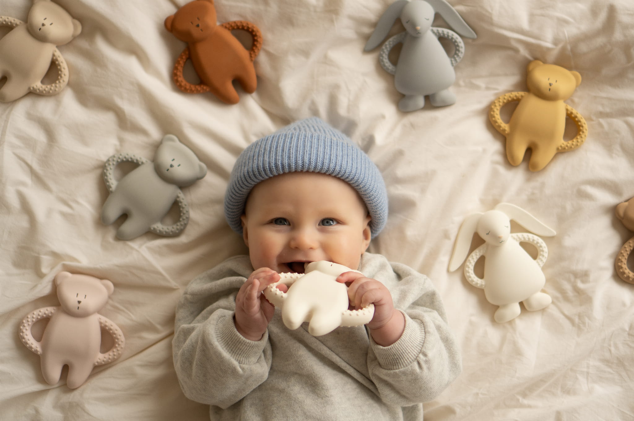Natural Rubber Teether | Teddy Sand