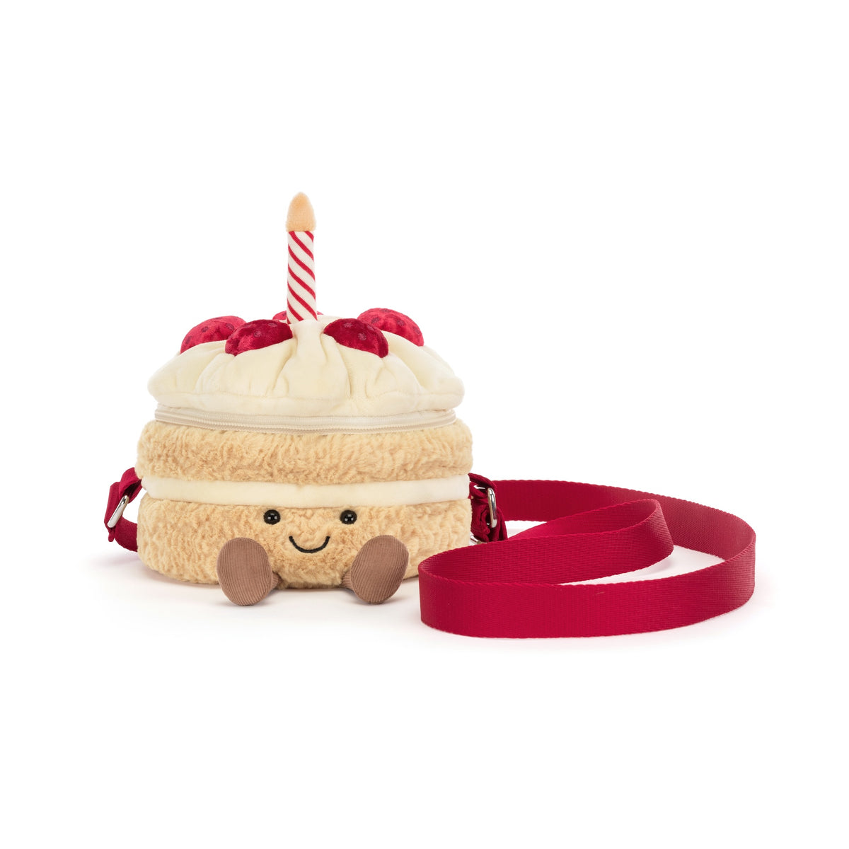 Peluche Jellycat | Sac à bandoulière Gâteau d'anniversaire amusant