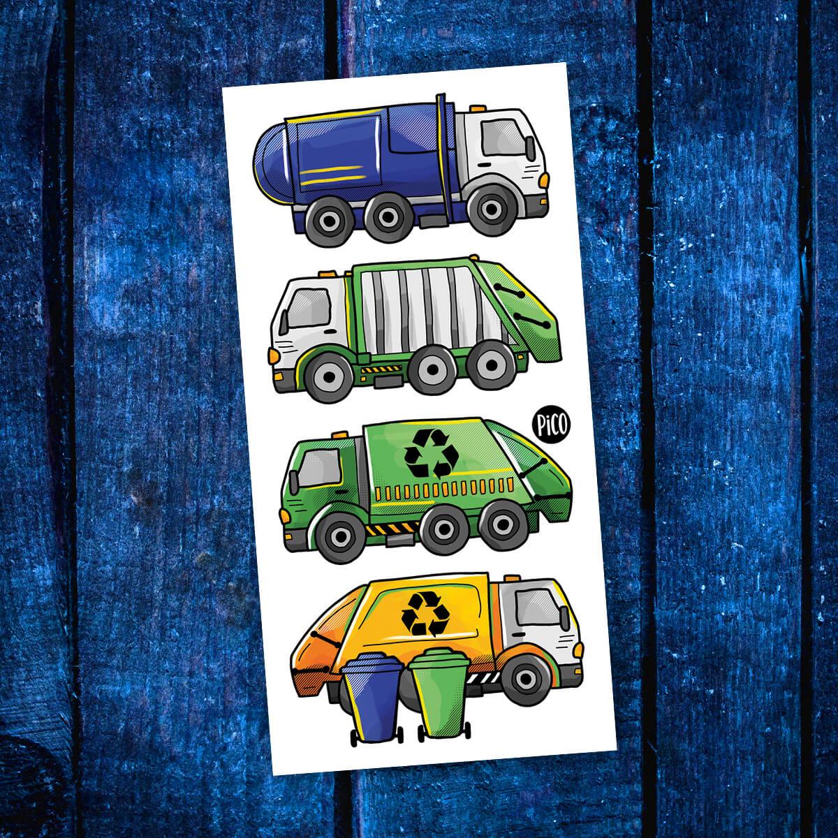 Tatouages temporaires | Camions de recyclage