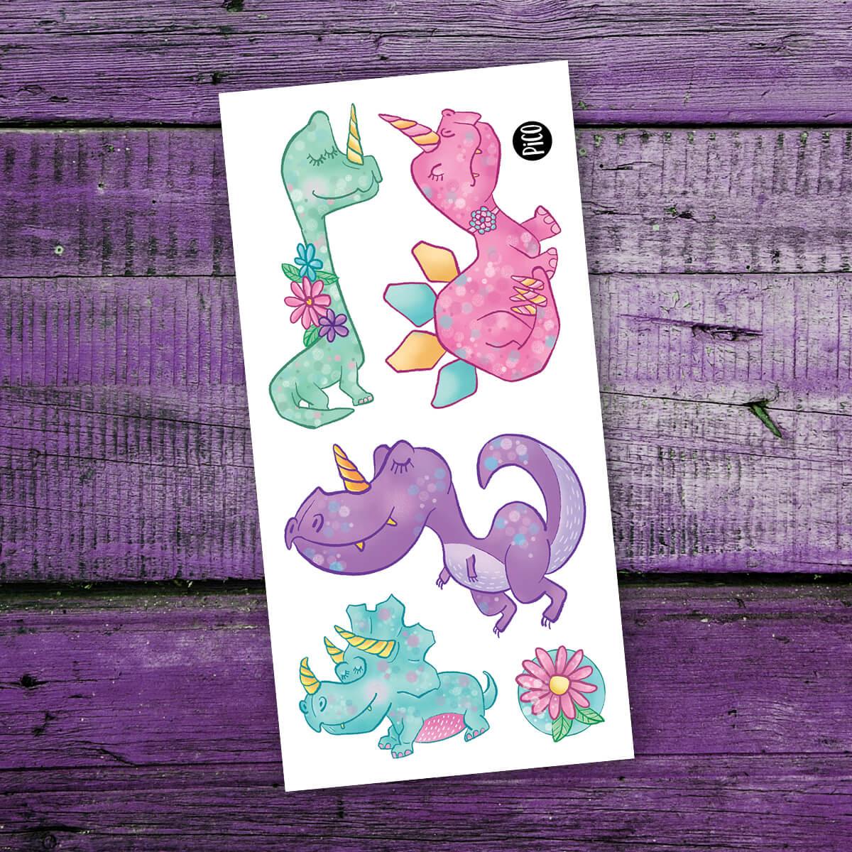 Temporary tattoos | Dino-corns