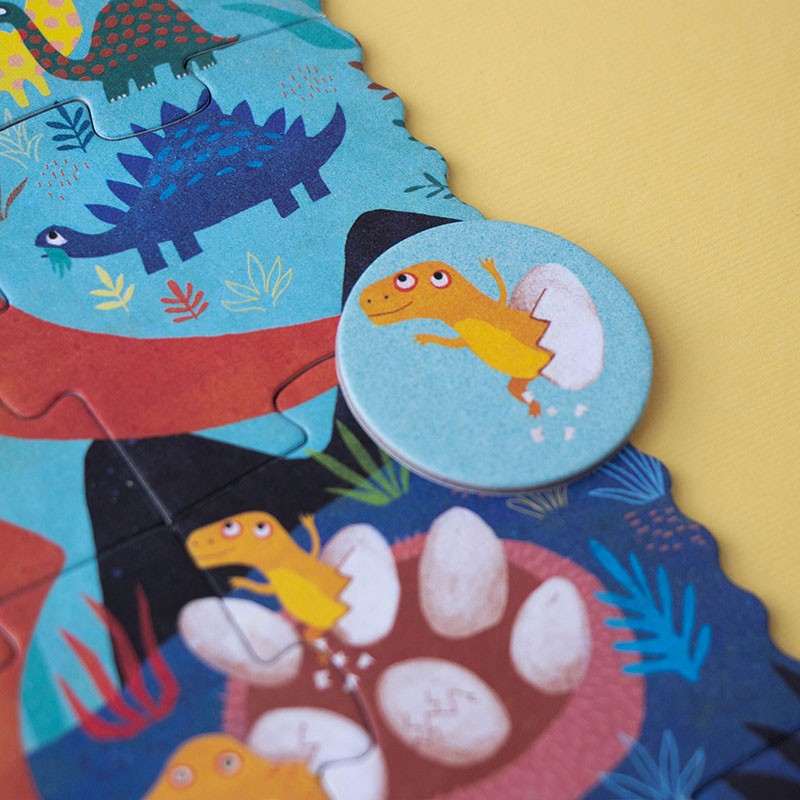 Puzzle de poche cherche & trouve | Mon petit dino | 24 pcs