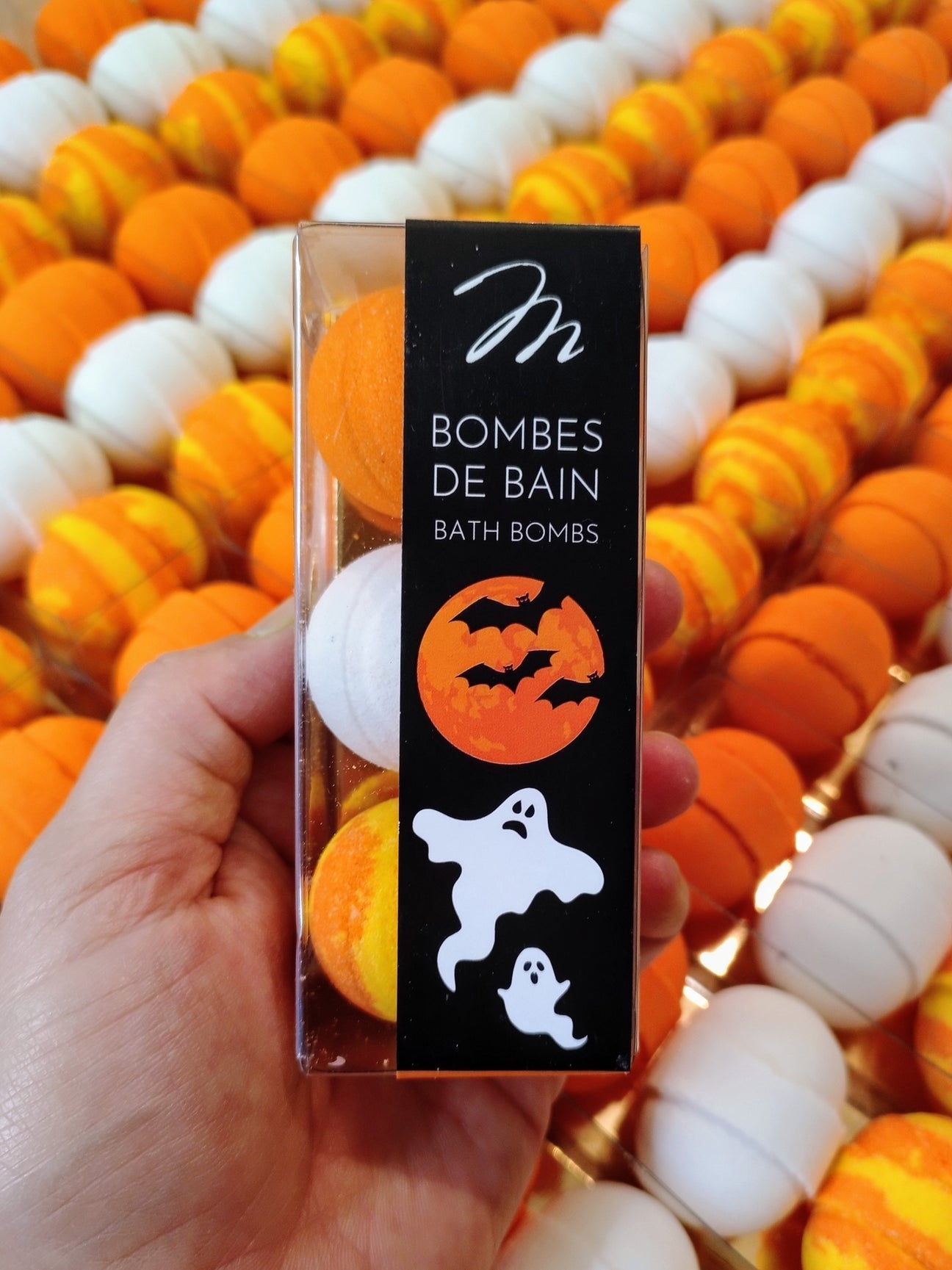 Bombe de bain | Réglette de 3 | Halloween Fantômes