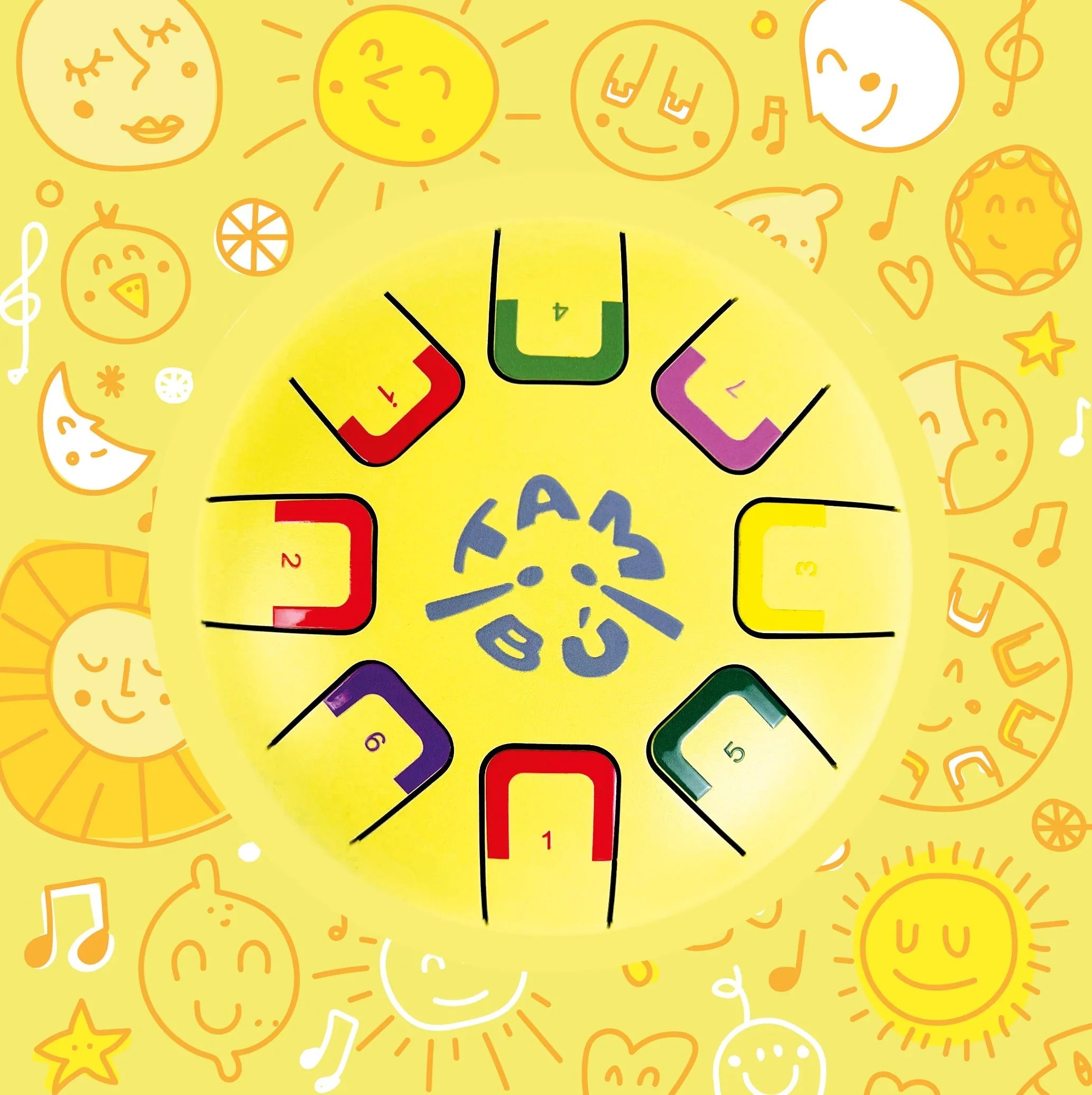 Tambour à languettes | Tambú 6" | Jaune doux