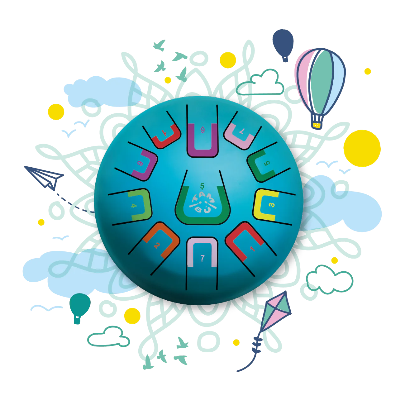 Tambour à languette | Tambú 8" | Ciel calme