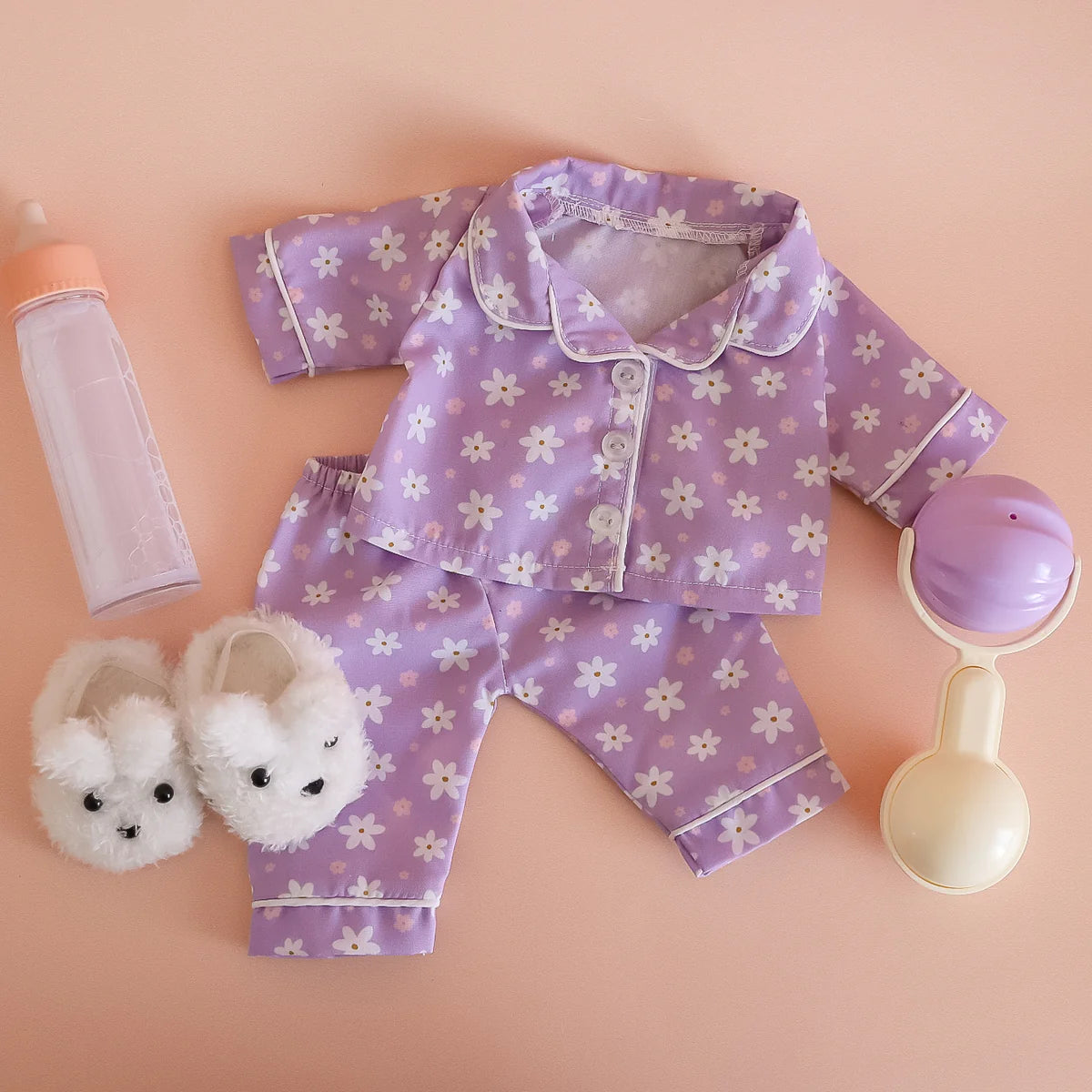 Ensemble sleepy time | Daisy | Pyjama, pantoufles, lait et hochet